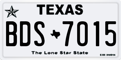 TX license plate BDS7015