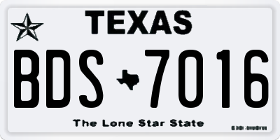 TX license plate BDS7016