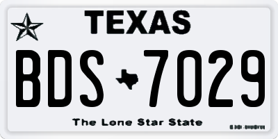 TX license plate BDS7029