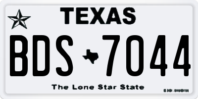 TX license plate BDS7044