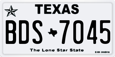 TX license plate BDS7045