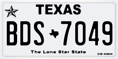 TX license plate BDS7049