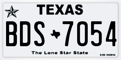 TX license plate BDS7054