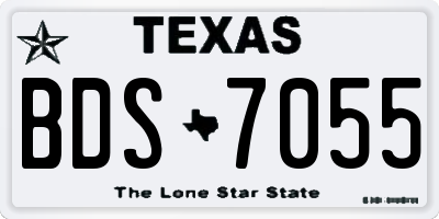 TX license plate BDS7055