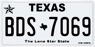 TX license plate BDS7069
