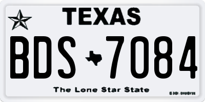 TX license plate BDS7084