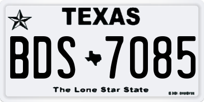 TX license plate BDS7085