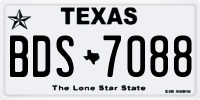 TX license plate BDS7088