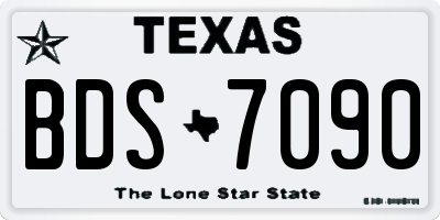 TX license plate BDS7090