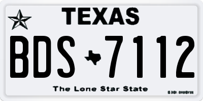TX license plate BDS7112