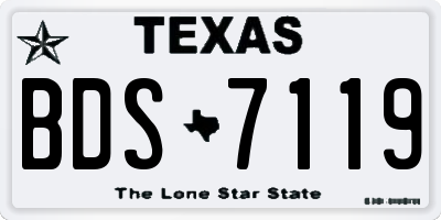 TX license plate BDS7119