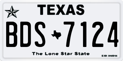 TX license plate BDS7124
