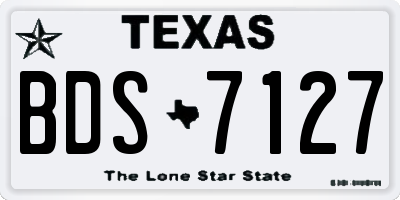 TX license plate BDS7127