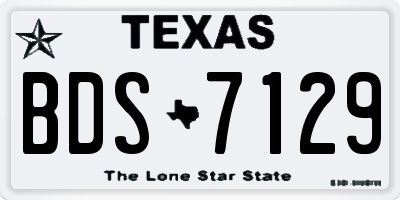 TX license plate BDS7129