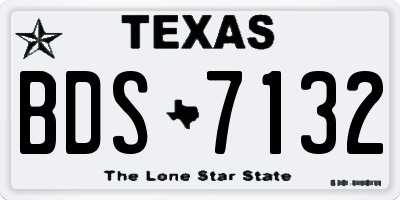 TX license plate BDS7132