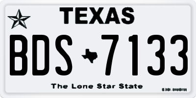 TX license plate BDS7133