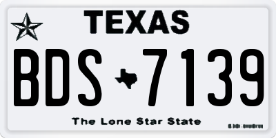 TX license plate BDS7139