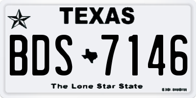 TX license plate BDS7146