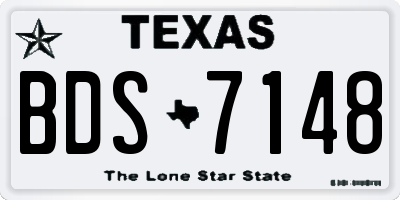 TX license plate BDS7148