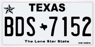TX license plate BDS7152