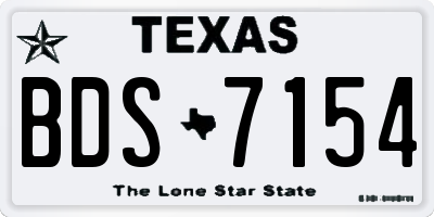 TX license plate BDS7154