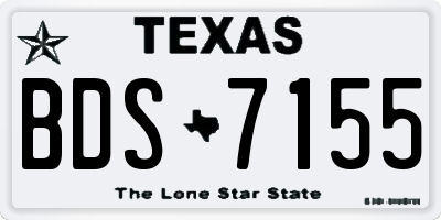 TX license plate BDS7155