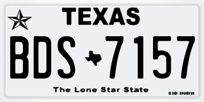 TX license plate BDS7157