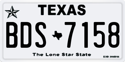 TX license plate BDS7158