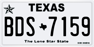 TX license plate BDS7159