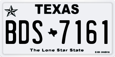 TX license plate BDS7161
