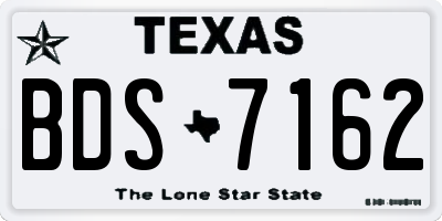 TX license plate BDS7162