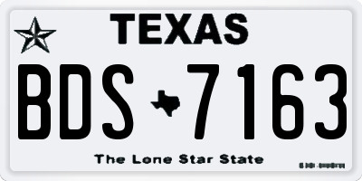 TX license plate BDS7163