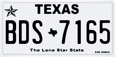 TX license plate BDS7165
