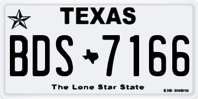 TX license plate BDS7166