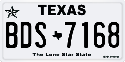 TX license plate BDS7168