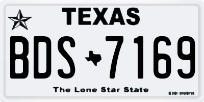 TX license plate BDS7169