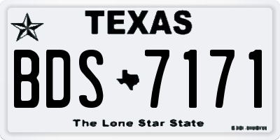 TX license plate BDS7171