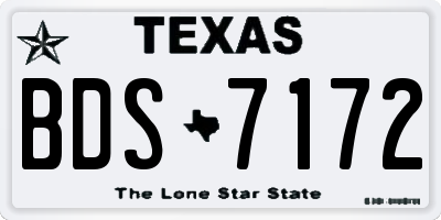 TX license plate BDS7172