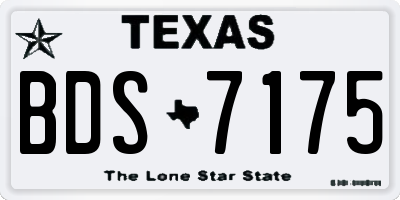 TX license plate BDS7175