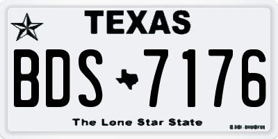 TX license plate BDS7176