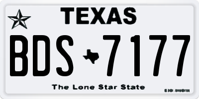 TX license plate BDS7177