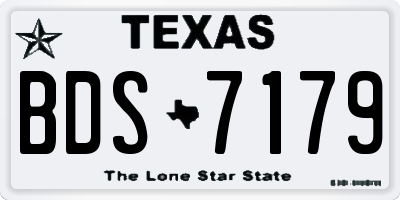TX license plate BDS7179