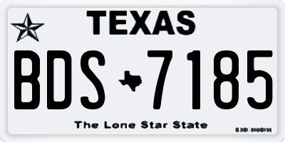 TX license plate BDS7185