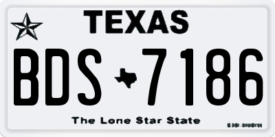 TX license plate BDS7186