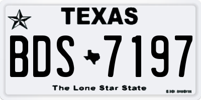 TX license plate BDS7197