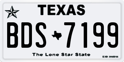 TX license plate BDS7199