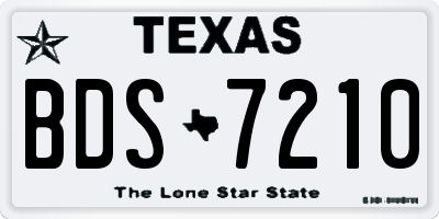 TX license plate BDS7210
