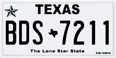 TX license plate BDS7211