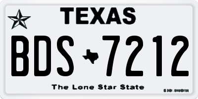 TX license plate BDS7212
