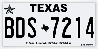 TX license plate BDS7214